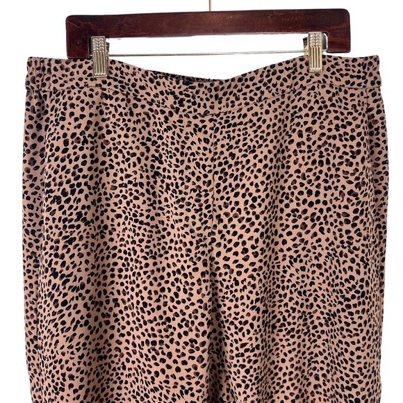 J.Crew Jamie Pant Leopard Print High Rise Cropped Pants Size 16 - Picture 3 of 8